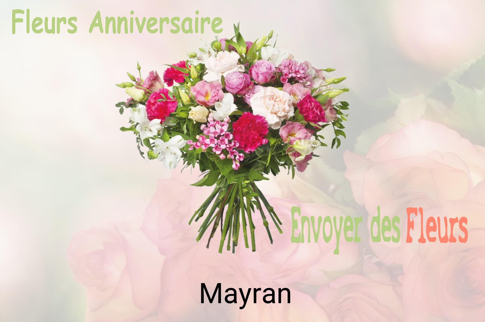 Bouquet de fleurs d’anniversaire livré à Mayran