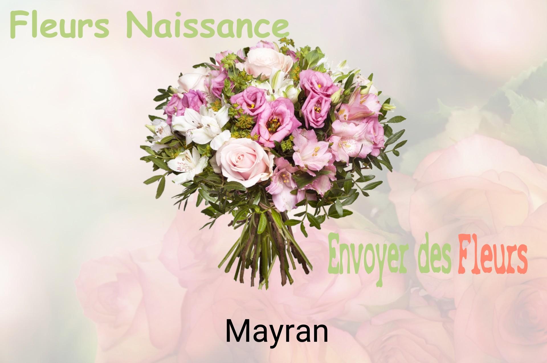 Bouquet de fleurs de naissance livré à Mayran